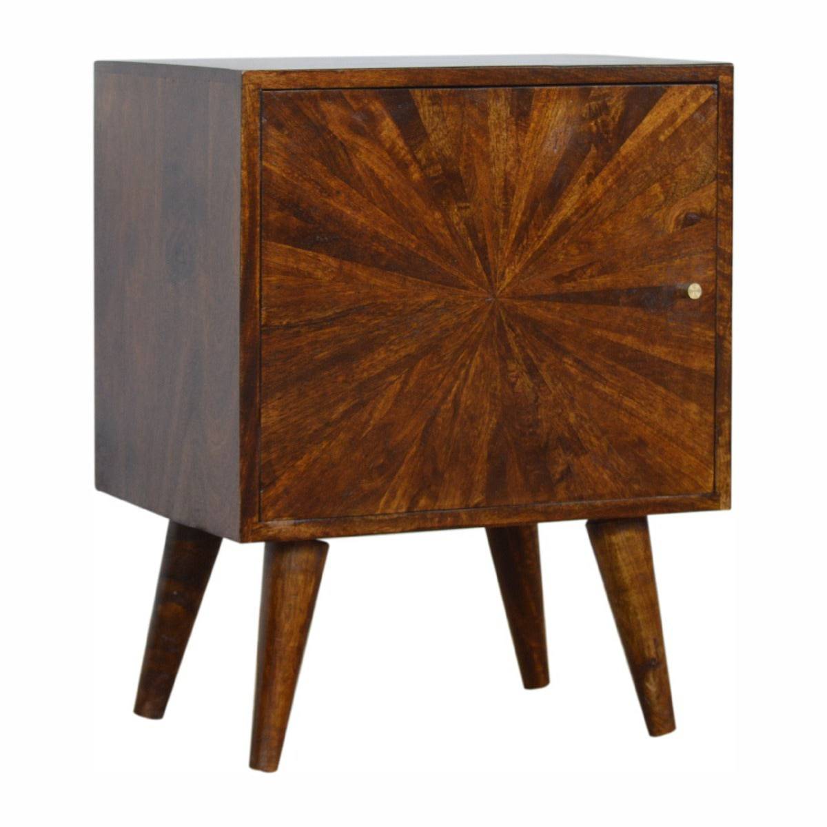 Chestnut Sunrise Door Bedside Table Unit - Price Crash Furniture