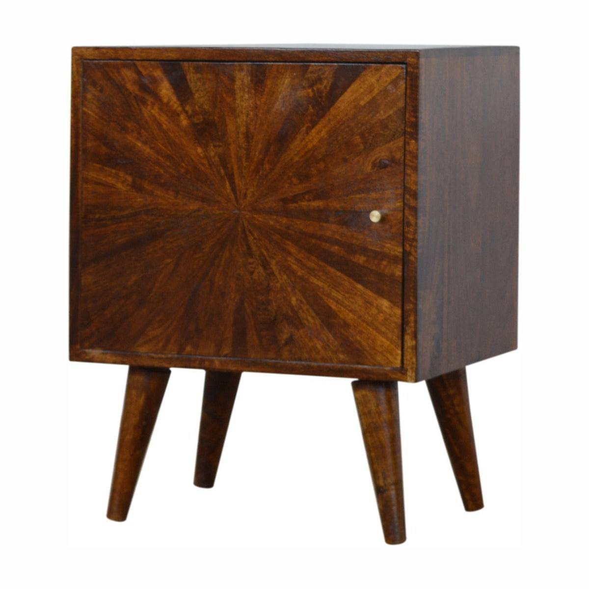 Chestnut Sunrise Door Bedside Table Unit - Price Crash Furniture