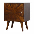 Chestnut Sunrise Door Bedside Table Unit - Price Crash Furniture