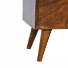 Chestnut Sunrise Door Bedside Table Unit - Price Crash Furniture