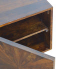 Chestnut Sunrise Door Bedside Table Unit - Price Crash Furniture