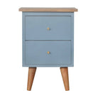 Blue Hand Painted Bedside - Price Crash Furniture