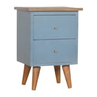 Blue Hand Painted Bedside - Price Crash Furniture