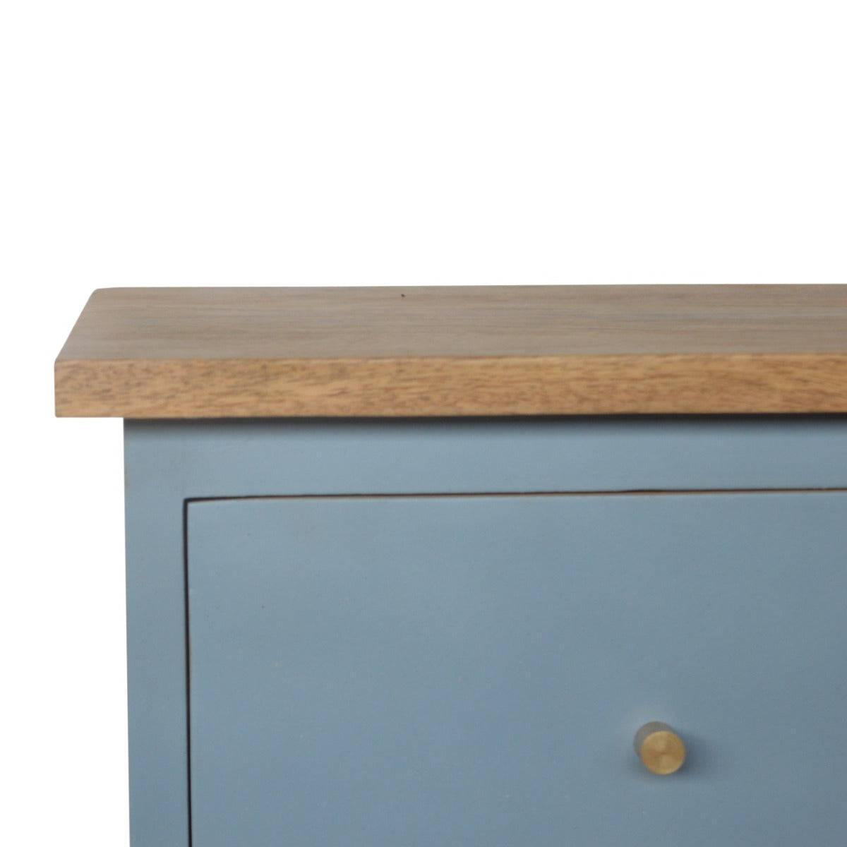 Blue Hand Painted Bedside - Price Crash Furniture