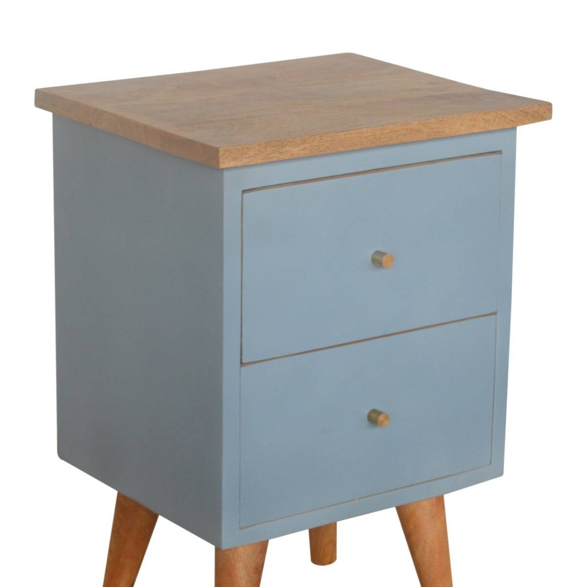 Blue Hand Painted Bedside - Price Crash Furniture