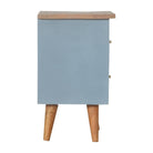 Blue Hand Painted Bedside - Price Crash Furniture