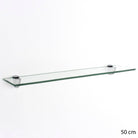 Clear Glass 500x100mm Wall Shelf Kit by Core - Price Crash Furniture