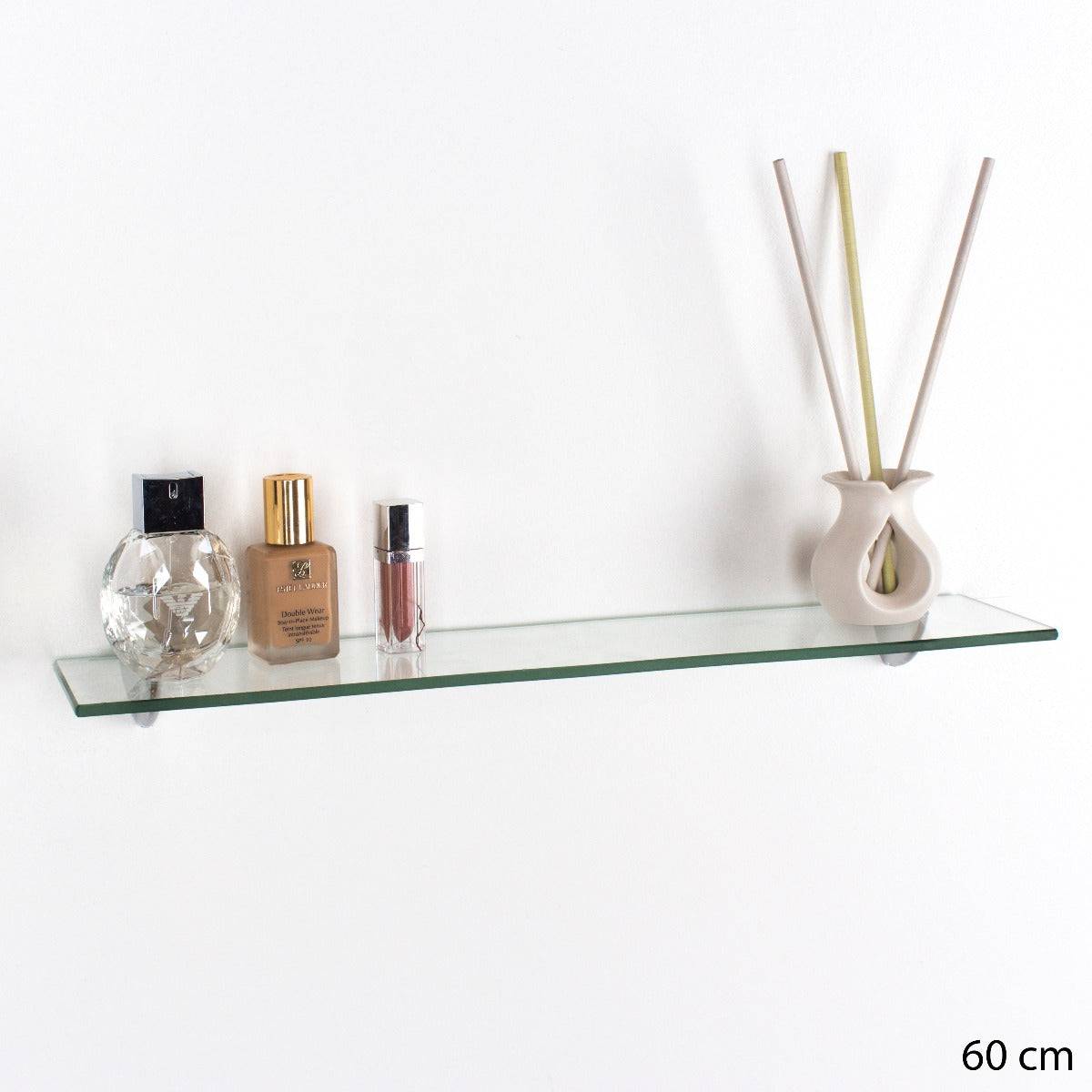 Clear Glass 600x145mm Shelf Kit by Core - Price Crash Furniture