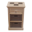 Contemporary Grey & White Chest Of Drawers, 3 Drawers - Price Crash Furniture