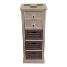 Contemporary Grey & White Chest Of Drawers, 5 Drawers - Price Crash Furniture