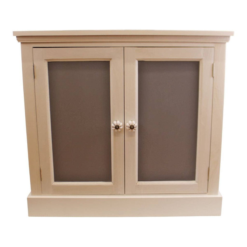 Contemporary Grey & White Cupboard Unit, 2 Doors - Price Crash Furniture