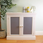 Contemporary Grey & White Cupboard Unit, 2 Doors - Price Crash Furniture