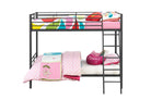 Convertible Single over Single Bunk Bed in Black Metal by Dorel - Price Crash Furniture