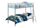 Convertible Single over Single Bunk Bed in Grey Metal by Dorel - Price Crash Furniture