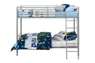 Convertible Single over Single Bunk Bed in Grey Metal by Dorel - Price Crash Furniture