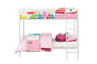 Convertible Single over Single Bunk Bed in White Metal by Dorel - Price Crash Furniture