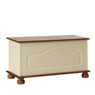 Copenhagen Blanket Box / Ottoman / Toy Storage Chest in Country Style Cream And Pine - Price Crash Furniture