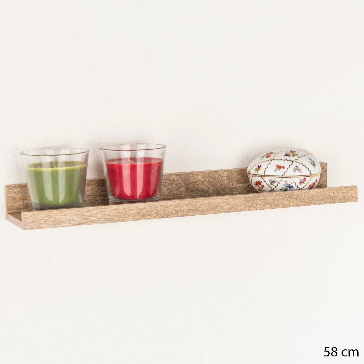 Core Dura Foiled Oak 58cm Display Wall Shelf - Price Crash Furniture