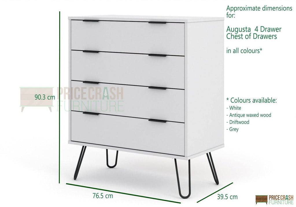 Core Products Augusta 4 Drawer Chest of Drawers - Price Crash Furniture