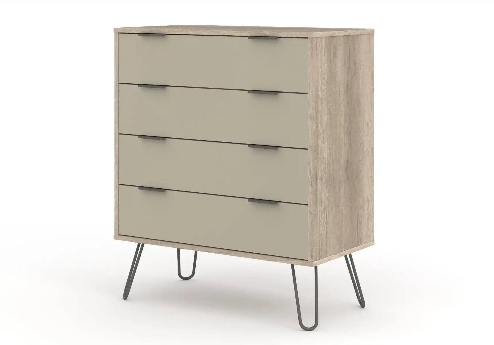 Core Products Augusta 4 Drawer Chest of Drawers in Driftwood & Calico - Price Crash Furniture
