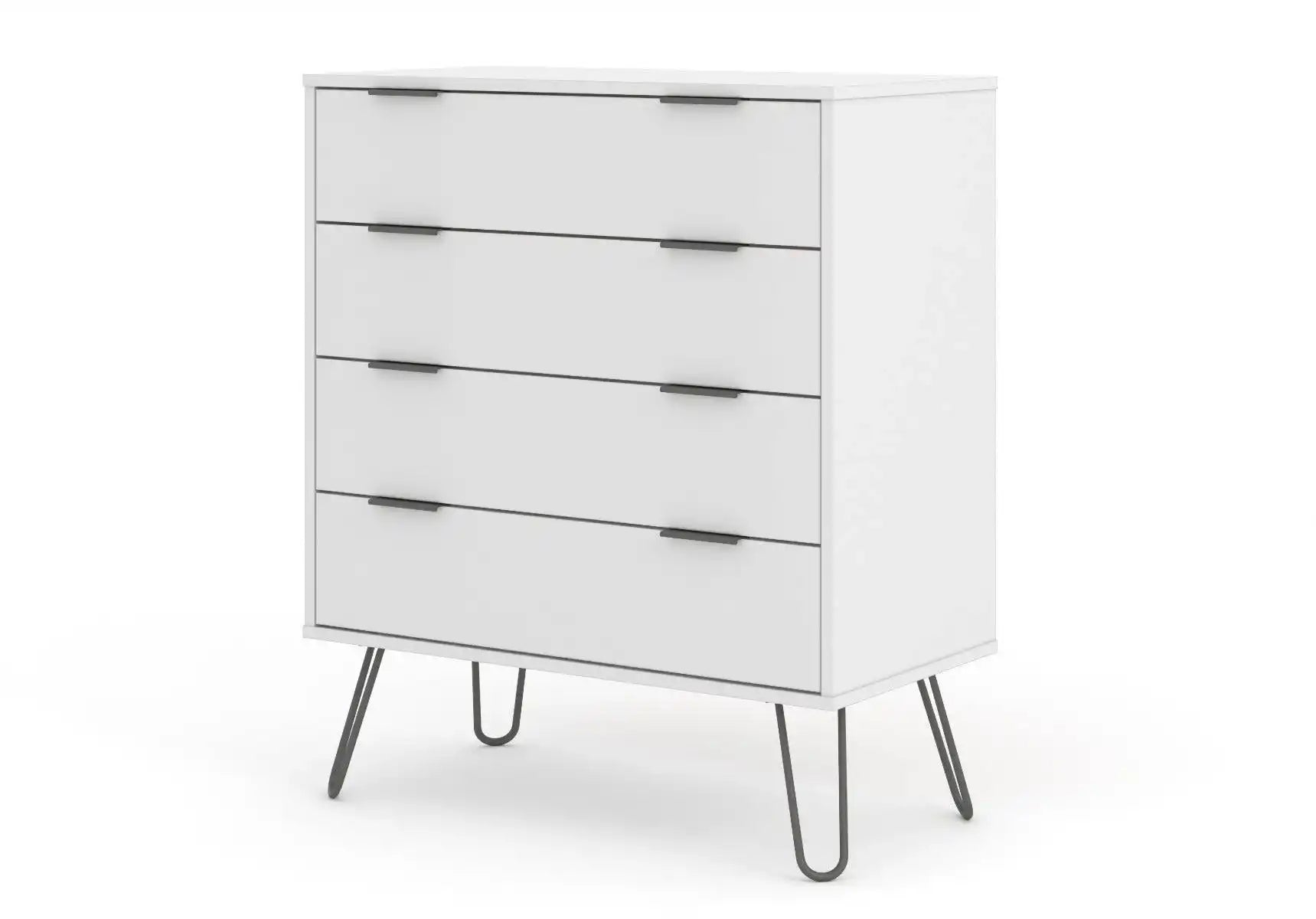 Core Products Augusta 4 Drawer Chest of Drawers in White - Price Crash Furniture