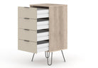 Core Products Augusta 4 Drawer Narrow Chest of Drawers in Driftwood & Calico - Price Crash Furniture