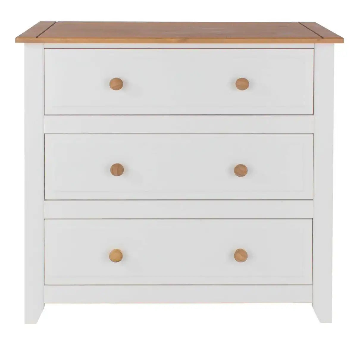 Core Products Capri 3 Drawer Wide Chest White - Price Crash Furniture