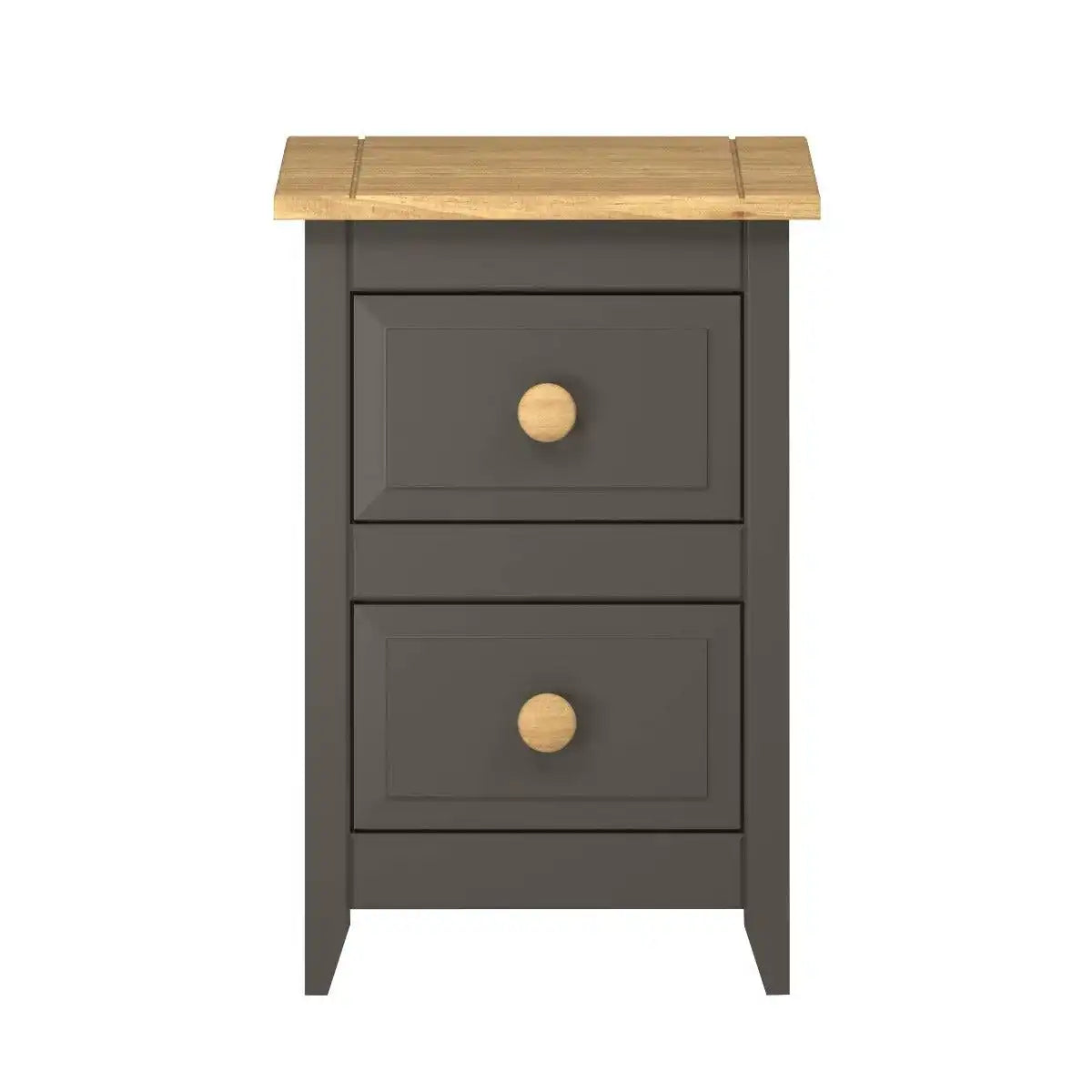 Core Products Capri Carbon 2 drawer petite bedside cabinet - Price Crash Furniture