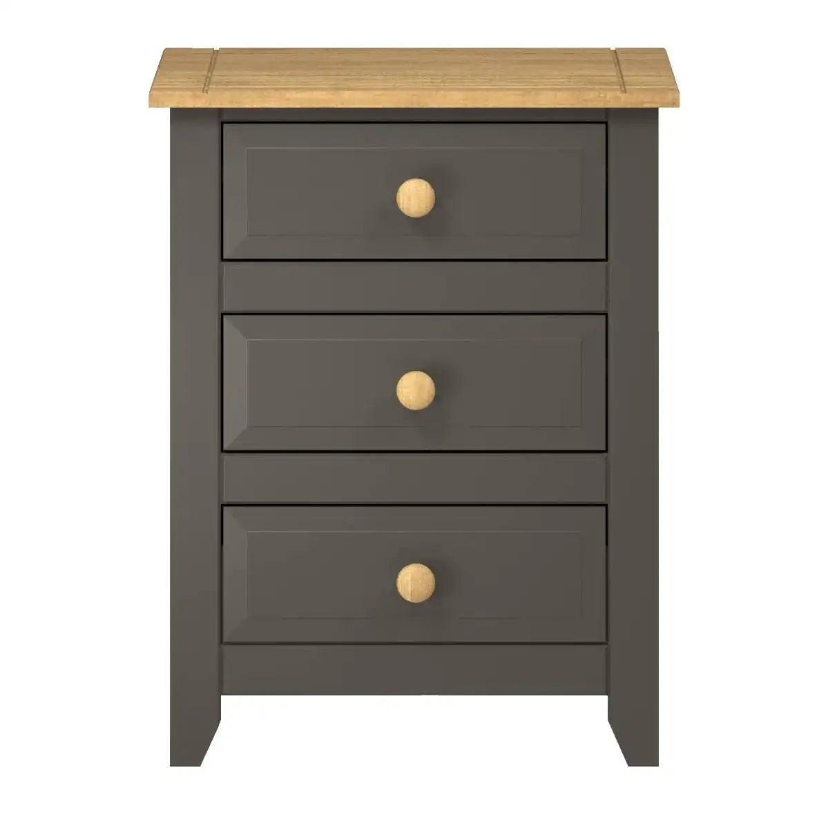 Core Products Capri Carbon 3 drawer bedside cabinet - Price Crash Furniture