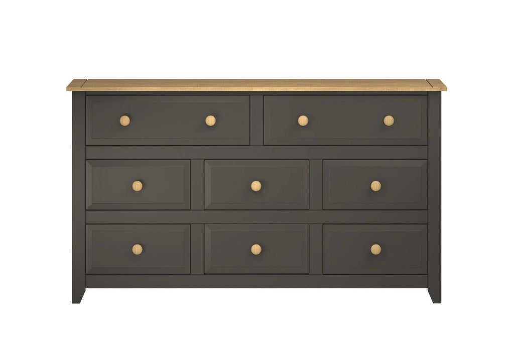 Core Products Capri Carbon 6+2 drawer large wide chest - Price Crash Furniture