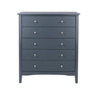 Core Products Como Blue 5 drawer chest in Blue MDF - Price Crash Furniture