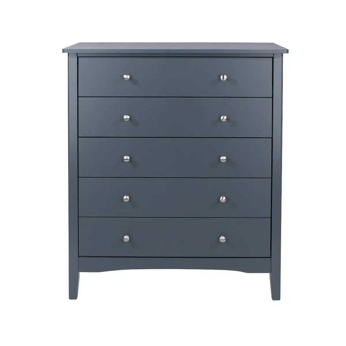 Core Products Como Blue 5 drawer chest in Blue MDF - Price Crash Furniture