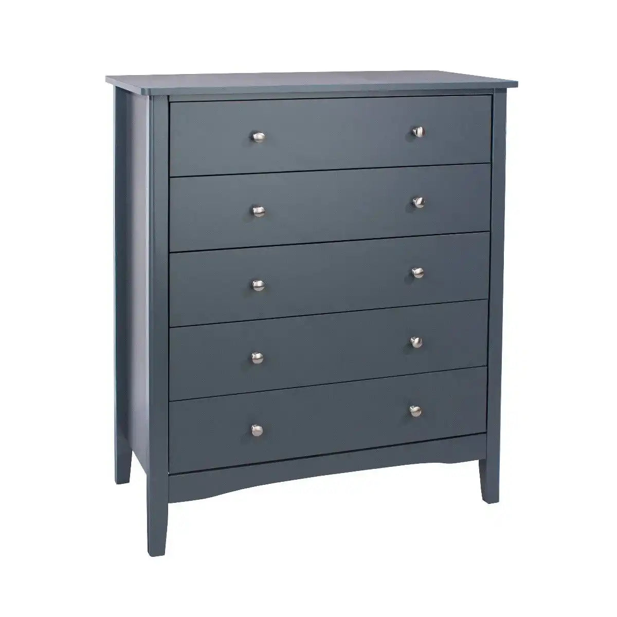 Core Products Como Blue 5 drawer chest in Blue MDF - Price Crash Furniture