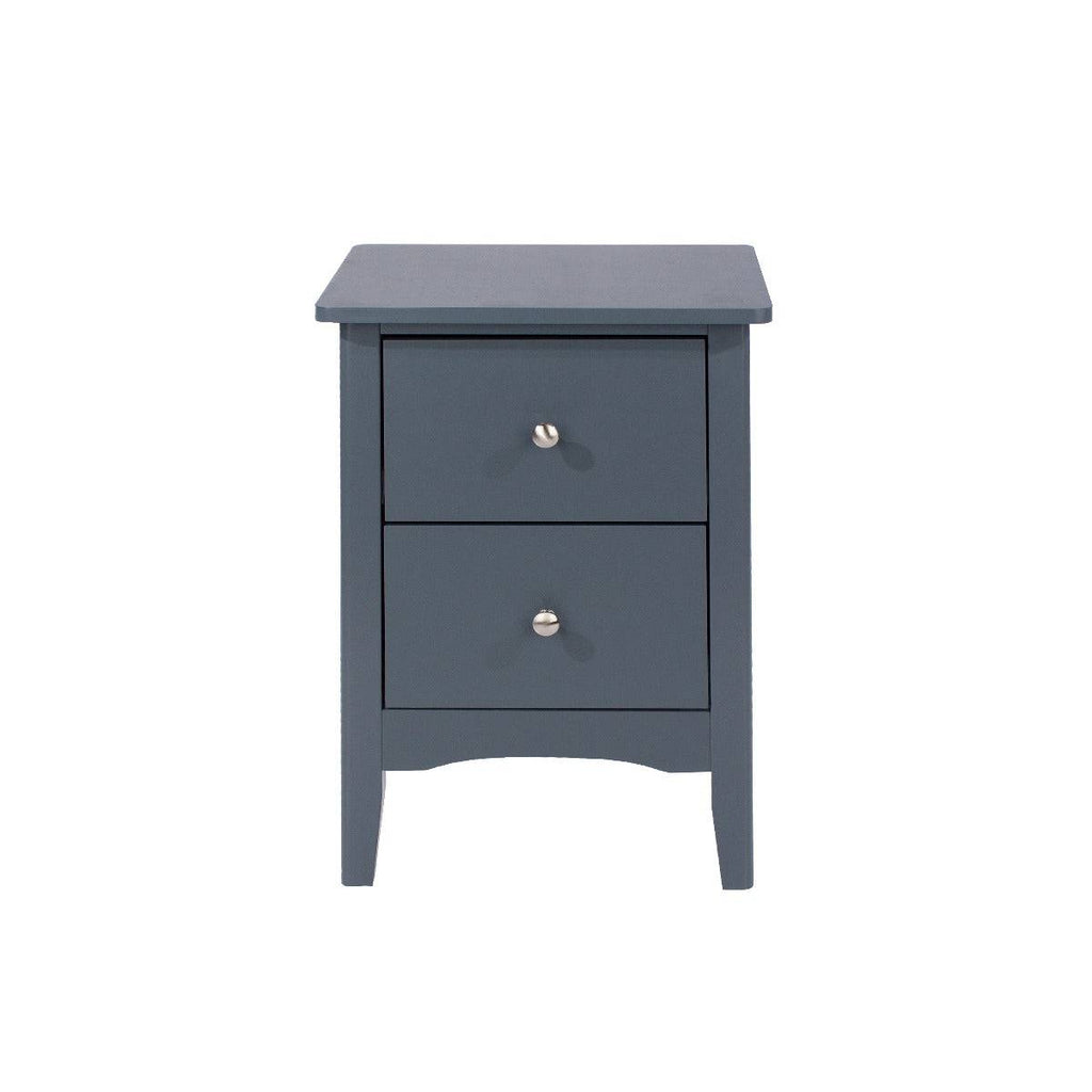 Core Products Como Blue 2 drawer beside cabinet - Price Crash Furniture