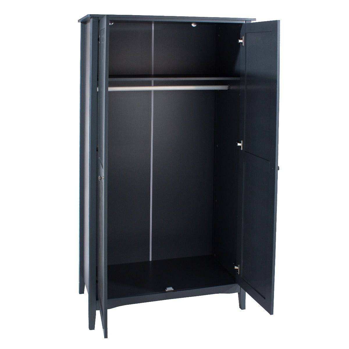 Core Products Como Blue 2 door wardrobe in Blue MDF - Price Crash Furniture