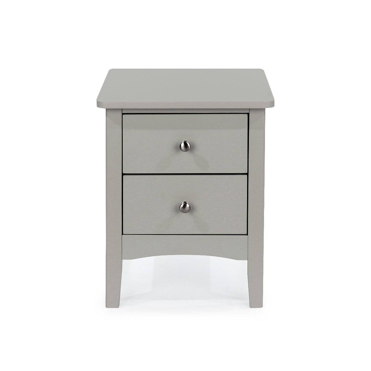 Core Products Como Light Grey 2 drawer petite beside cabinet - Price Crash Furniture