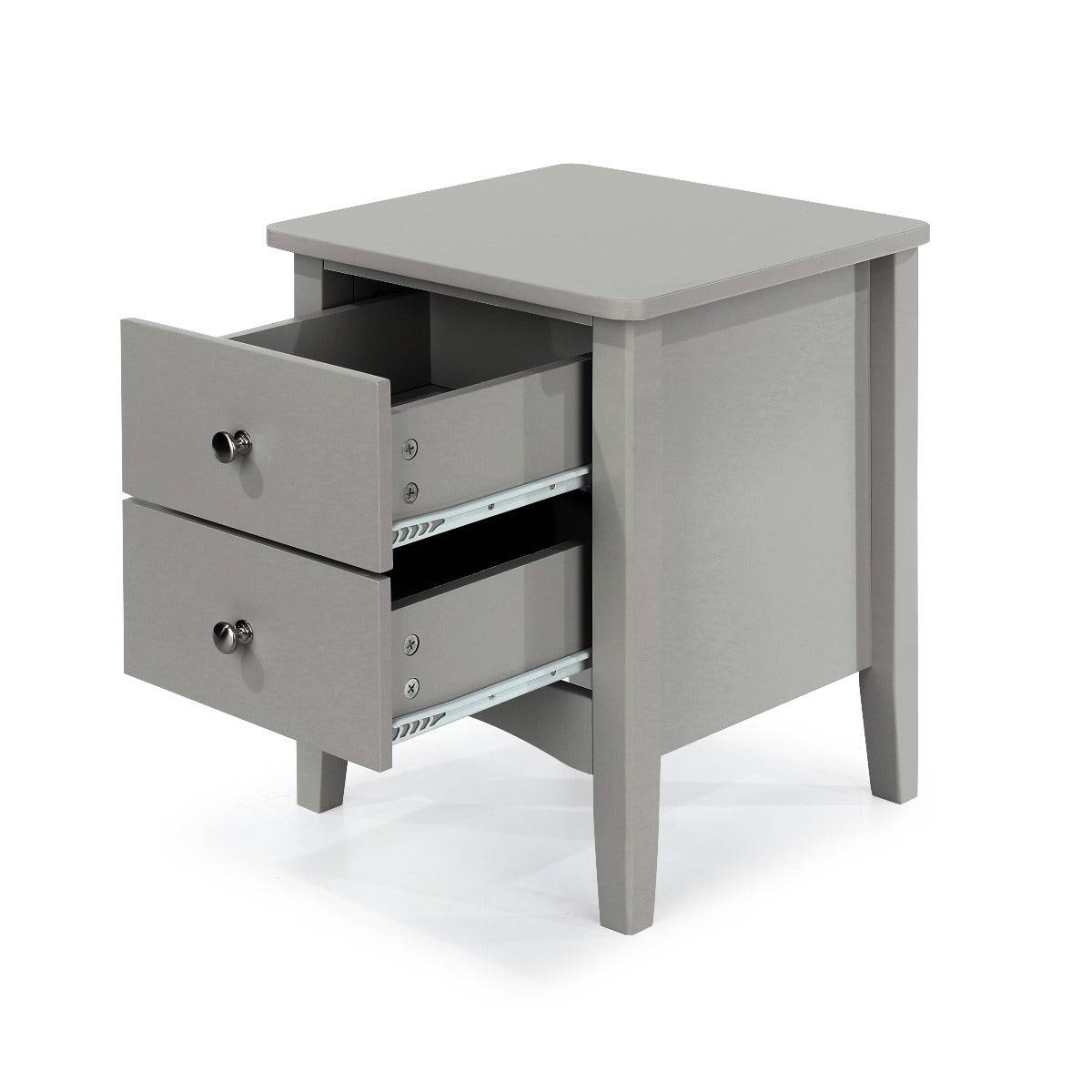 Core Products Como Light Grey 2 drawer petite beside cabinet - Price Crash Furniture