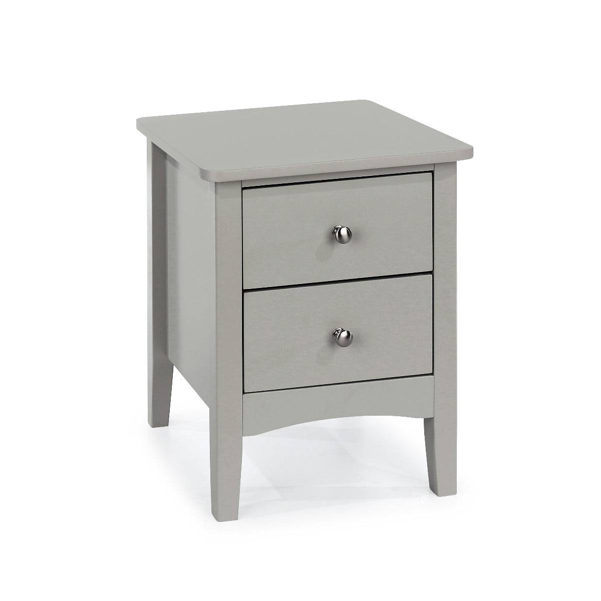 Core Products Como Light Grey 2 drawer petite beside cabinet - Price Crash Furniture