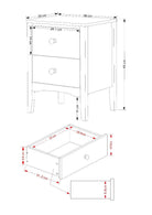 Core Products Como Light Grey 2 drawer petite beside cabinet - Price Crash Furniture