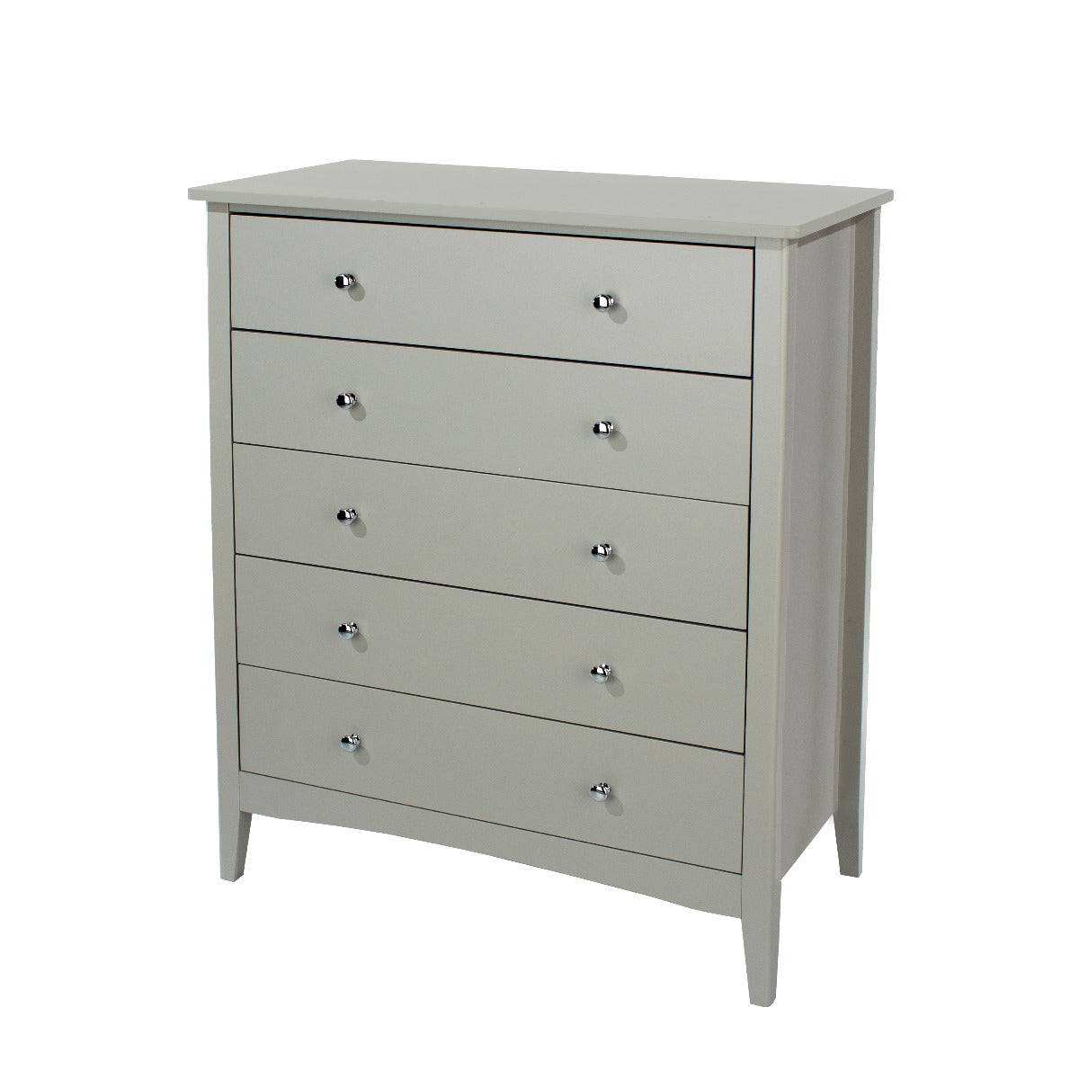 Core Products Como Light Grey 5 drawer chest - Price Crash Furniture