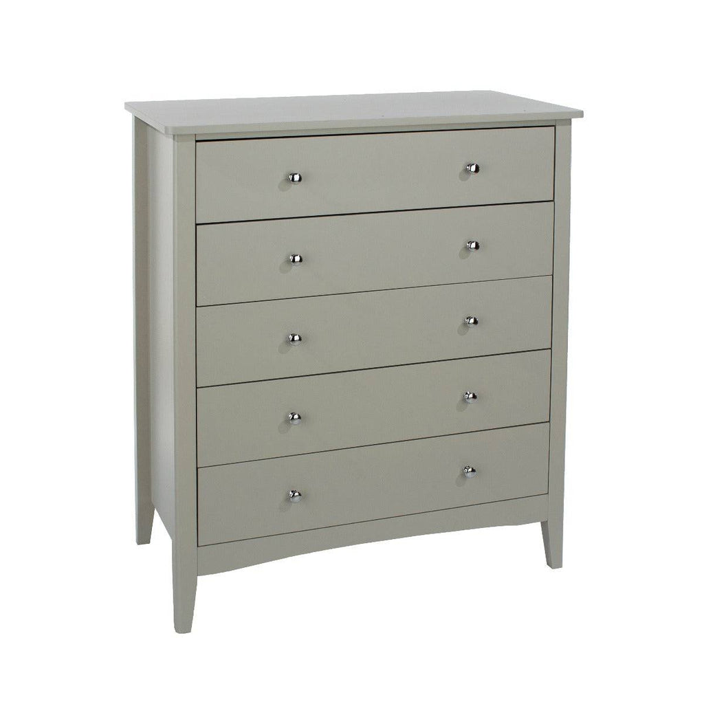 Core Products Como Light Grey 5 drawer chest - Price Crash Furniture