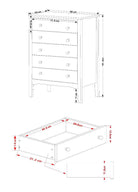 Core Products Como Light Grey 5 drawer chest - Price Crash Furniture