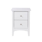 Core Products Como White 2 drawer beside cabinet - Price Crash Furniture