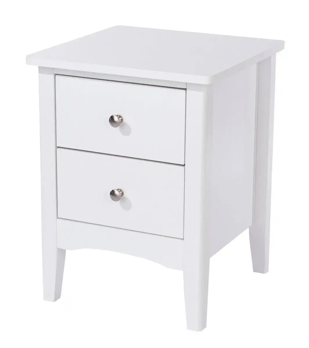 Core Products Como White 2 drawer petite beside cabinet - Price Crash Furniture