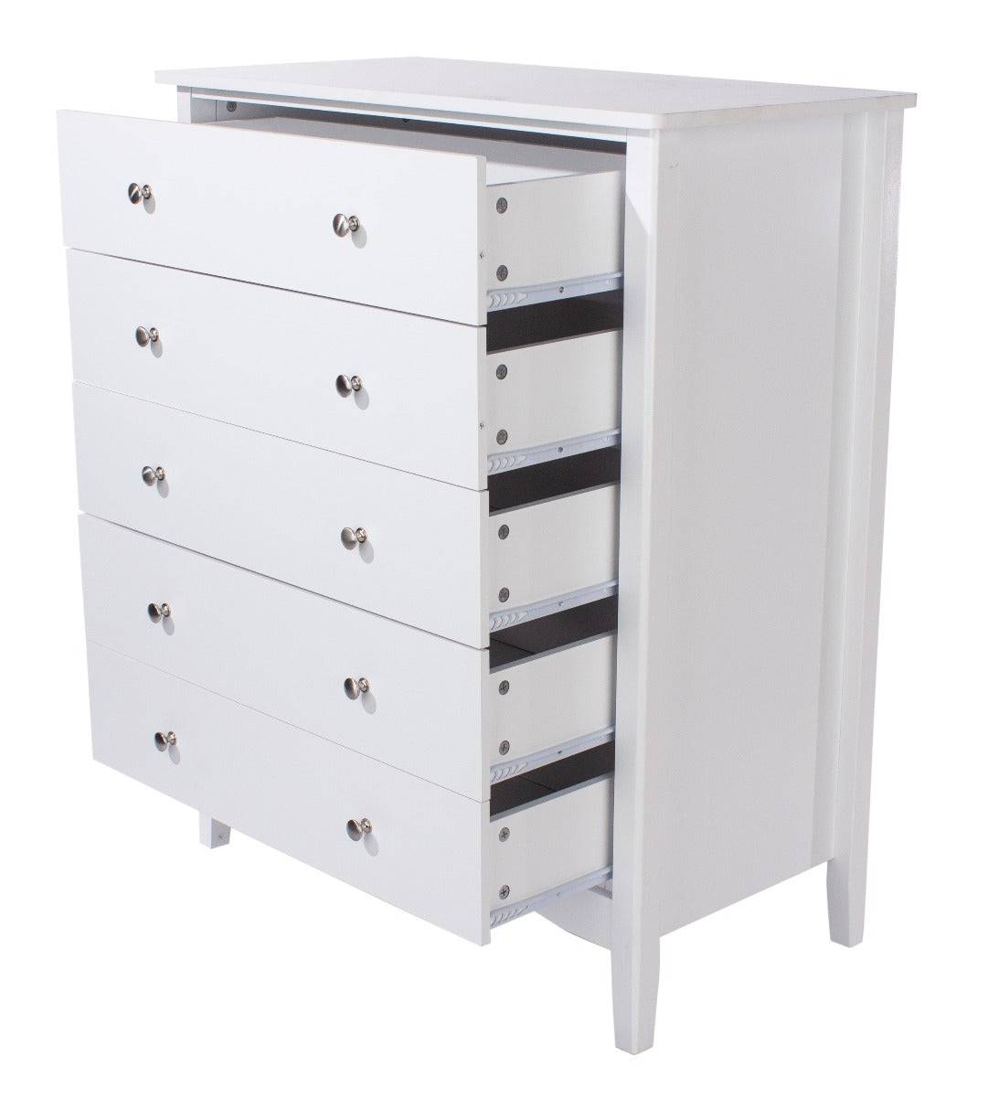 Core Products Como White 5 drawer chest - Price Crash Furniture