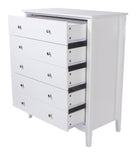Core Products Como White 5 drawer chest - Price Crash Furniture