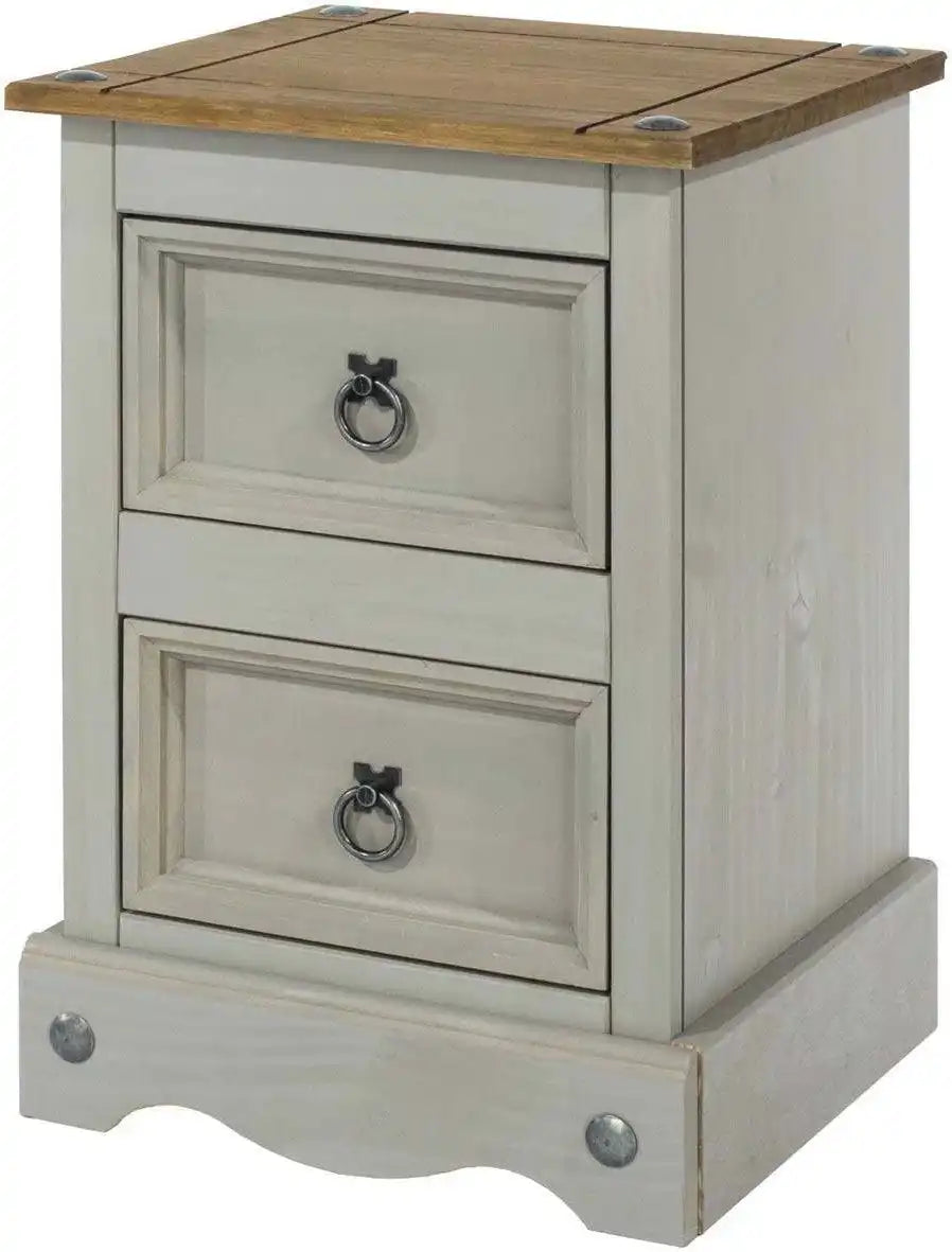 Core Products Corona Grey Petite Bedside Table - Price Crash Furniture