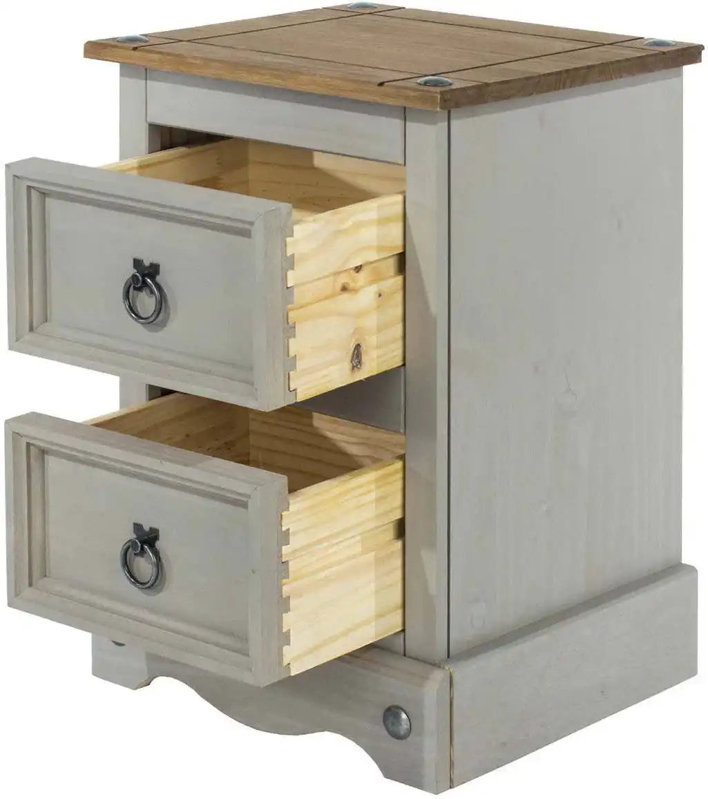 Core Products Corona Grey Petite Bedside Table - Price Crash Furniture