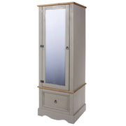 Core Products Corona Grey Washed Armoire with Mirrored Door - Price Crash Furniture