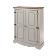 Core Products Corona Pine Grey Washed 2 Door Cupboard Unit - Price Crash Furniture